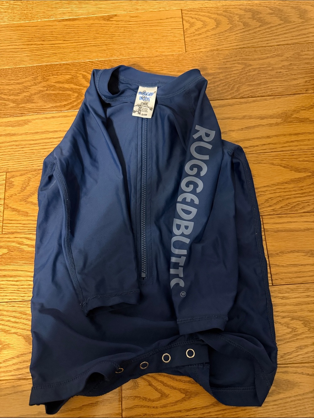 RuggedButts Navy Kids Rash Guard Swim Suit - Navy